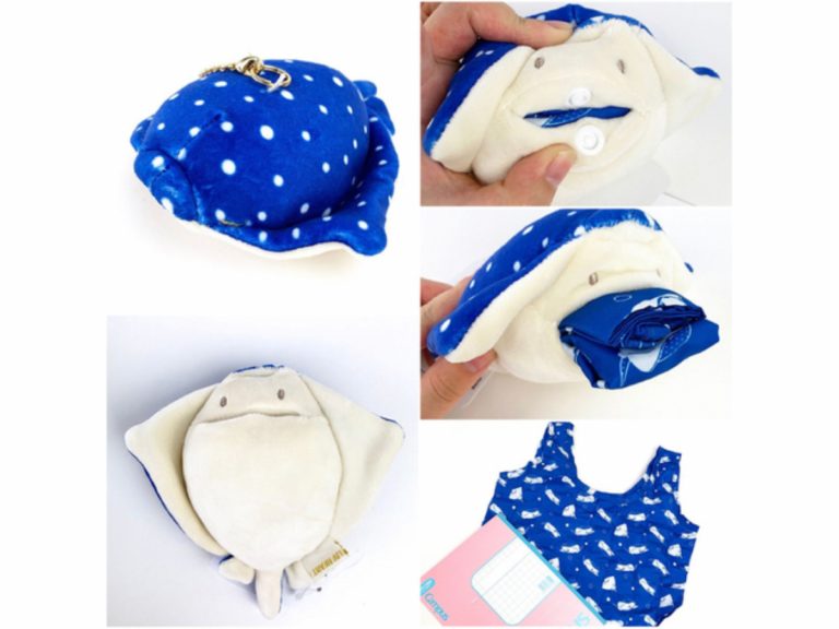 These eco-friendly bags come stuffed inside adorable sleeping animal plushies