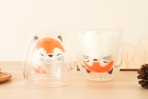 Let mischief loose with these bubbly Gongitsune double walled glass tumblers