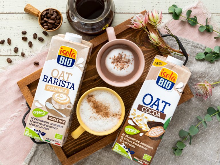 New barista grade oat milk and cocoa oat milk available from organic store Bio C Bon