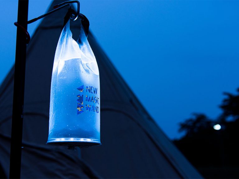 Adjust the illumination of this 3-in-1 sustainable solar light by adding water