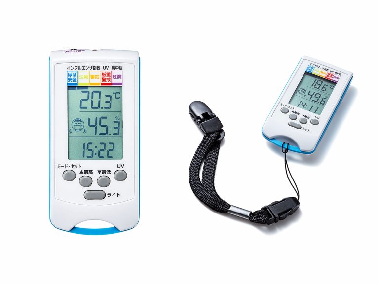 Portable Digital Thermometer Measures Heatstroke & Flu Risks, Humidity & UV Levels