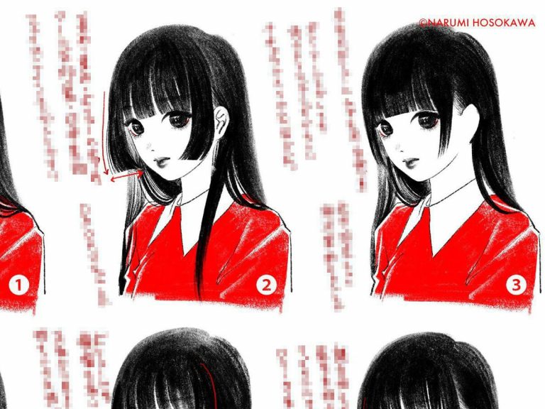 Six cute hime cut hairstyles according to illustrator Narumi Hosokawa