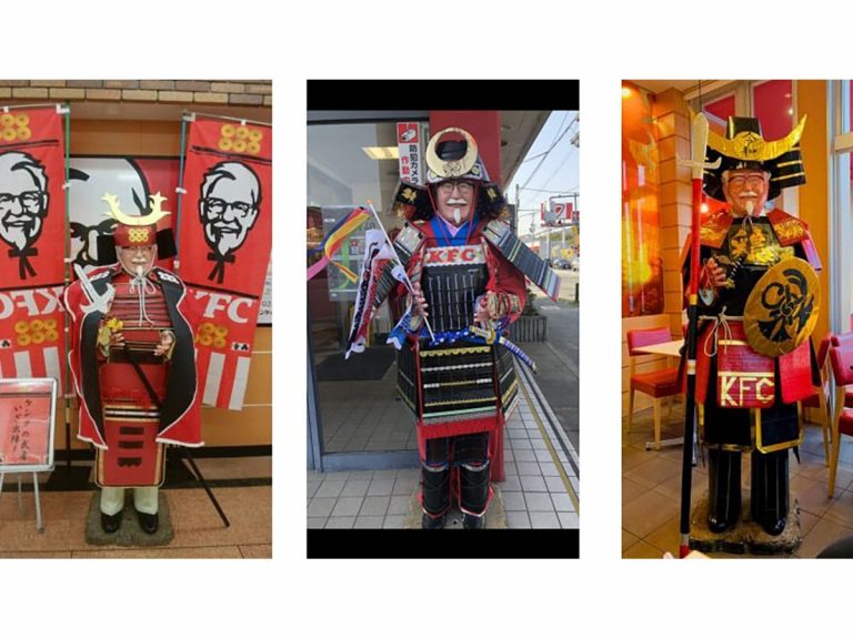 Japanese KFCs dress Col. Sanders in armor to show gratitude and resistance to COVID-19
