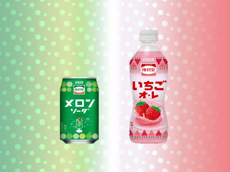 Beverage brand DyDo releases nostalgic Melon Soda and Ichigo Au Lait in retro label designs
