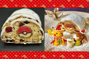 Japanese marzipan master creates a Poké Ball Christmas Stollen fruitcake