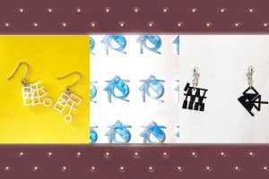 Show off cute and cool stylized kanji characters with Rohoubou earrings