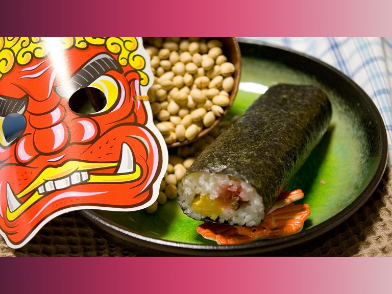 What is Setsubun and why do Japanese eat Ehomaki without talking for good luck?