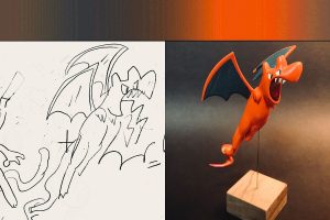 Japanese artist faithfully turns his talented young child’s sketches into figurines