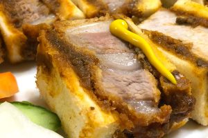 We tried one of the best pork katsu curry sandwiches in Tokyo