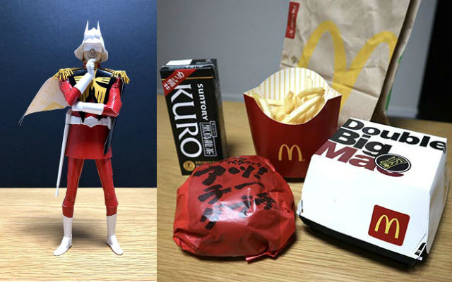 Papercraft artist makes awesome Gundam figure out of McDonald’s wrappings