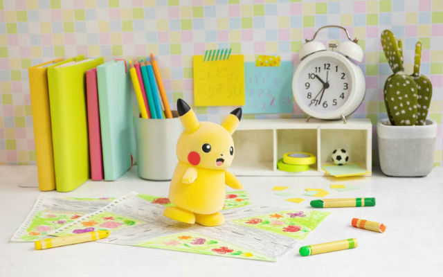 Pikachu home companion robot waddles, lights up and sings in response to your voice