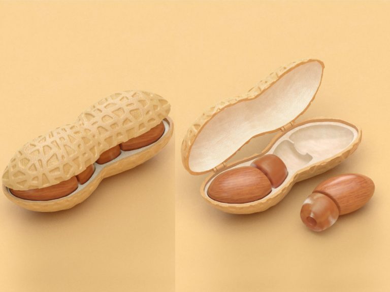 Japanese group designs “peanut earphones” and other clever food-inspired products