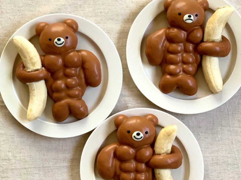 Japanese baking artist cooks up chocolate bread buff bear bodybuilders for Valentine’s Day