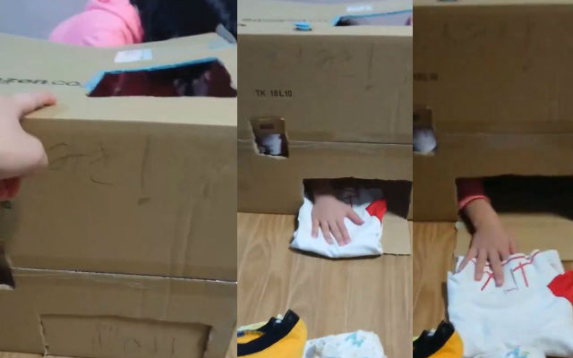 Daughter Adorably Invents Magical “Laundry Folding Machine” For Her Mother’s Birthday