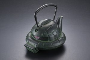 Brew Gundam green tea with Zaku head Japanese traditional cast iron kettles