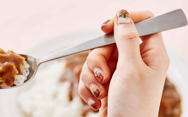 Show of your Japanese comfort food love with curry rice topping nail stickers