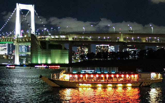 Enjoy A Traditional Yakatabune Dinner Cruise with Tempura and All-You-Can-Drink Libations