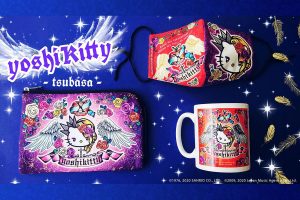 Inspirational wing-motif yoshikitty face masks and mugs will tide you through the pandemic