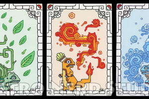 Artist Re-imagines Starter Pokemon in Amazing Ancient Mayan Art Style Paintings