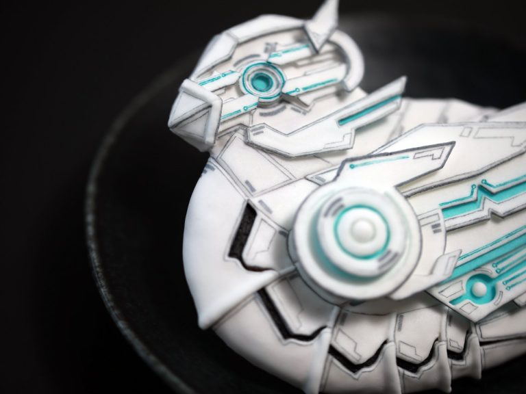Popular Japanese pigeon cookies turned into awesome futuristic cyber bird
