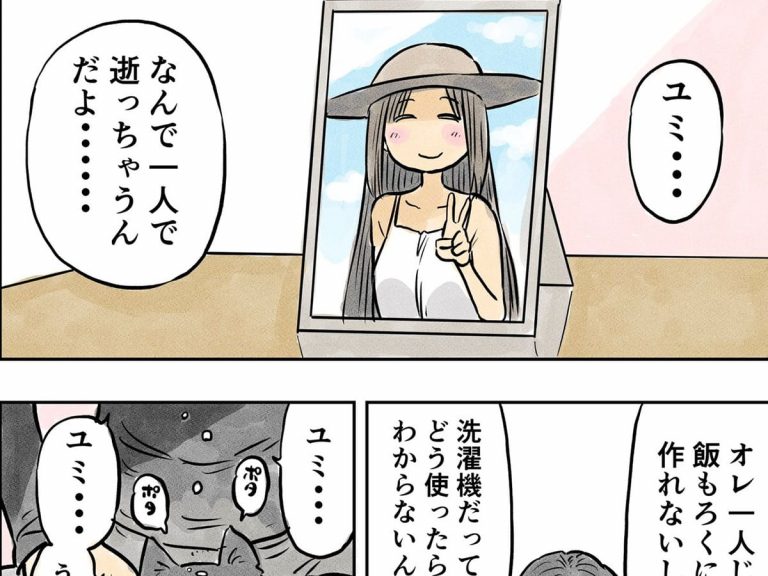 Touching “A Whisker Away”-esque manga of deceased wife returning as cat to comfort husband