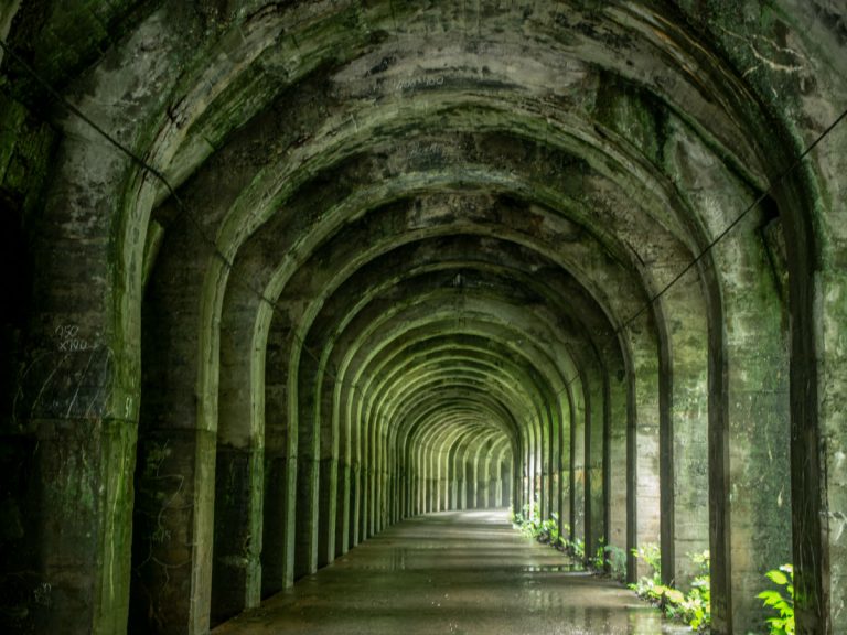 Abandoned “endless temple road” tunnel in Japan is a chilling beauty