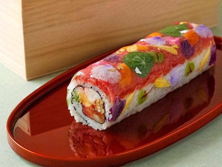Welcome an early Spring with festive flower Ehomaki sushi rolls at Tokyo Marriott Hotel
