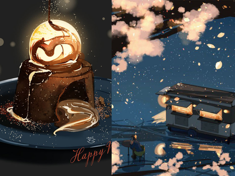 Japanese Illustrator Enchants Twitter with Magical ‘Full Moon Coffee Shop’ That Only Appears to Exhausted People