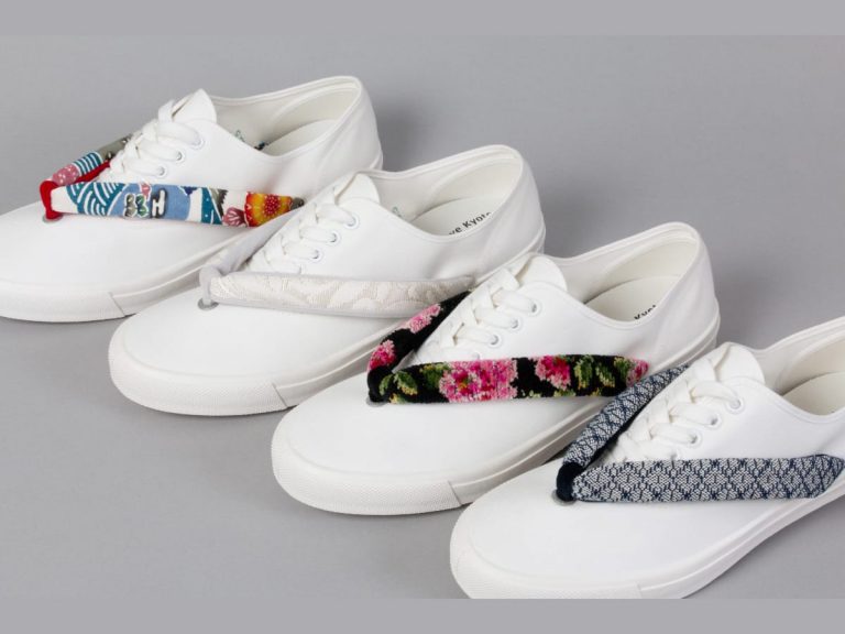 Sneakers with geta straps are a unique fusion of modern and traditional Japanese fashion
