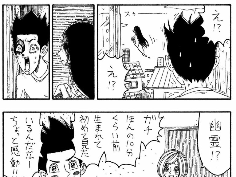 During a family emergency, a couple has an unusual reaction upon spotting a ghost [manga]