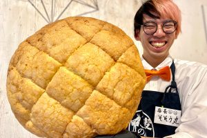 Melon pan maniacs have met their match with this mega-sized melon pan monster