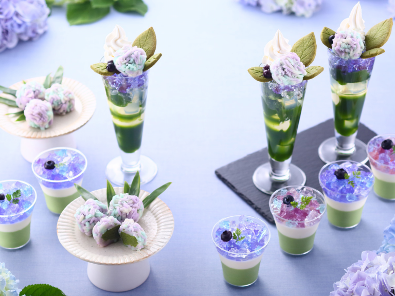 Kyoto Tea House Itohkyuemon Celebrates Summer with Hydrangea Inpired Matcha Desserts