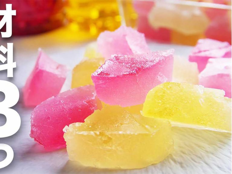 Make gorgeous Japanese kohakuto crystal candy with leftover shaved ice syrup