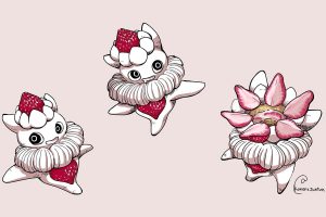Japanese illustrator Kanero turns sweets and food into adorable monsters