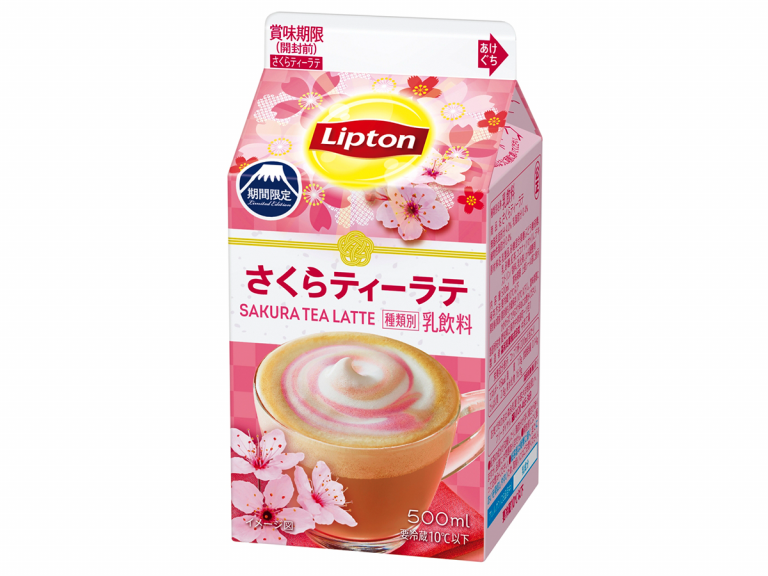 Lipton Japan Releases Convenience Store Sakura Tea Latte for Cherry Blossom Tea Break