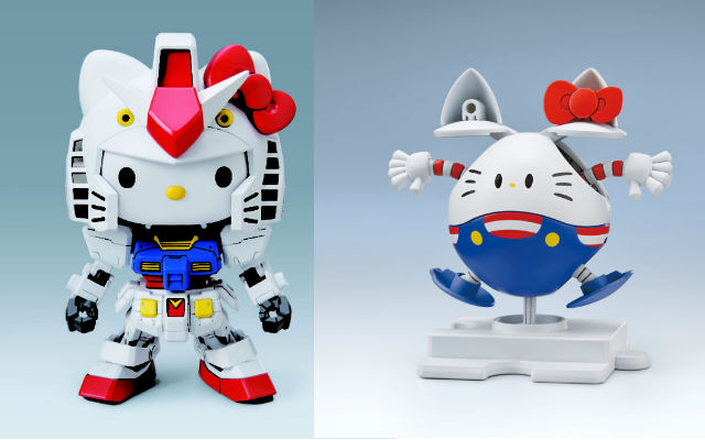 Gundam vs. Hello Kitty Collaboration Continues With Hello Kitty Gundam And Haro Modeling Figures
