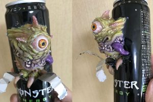 Japanese Figure Artist Shows How Monster Energy Drinks Get Their Claw Marks