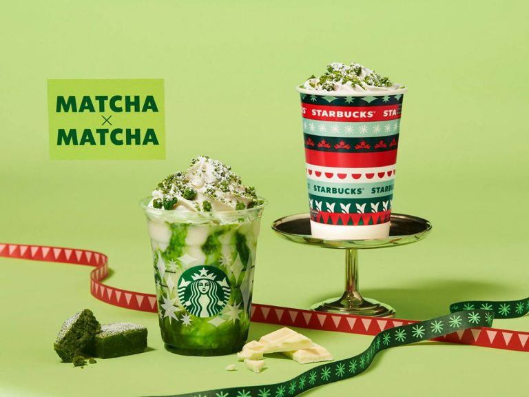 Starbucks Japan reveals white chocolate matcha brownie beverages for those dreaming of a green Christmas