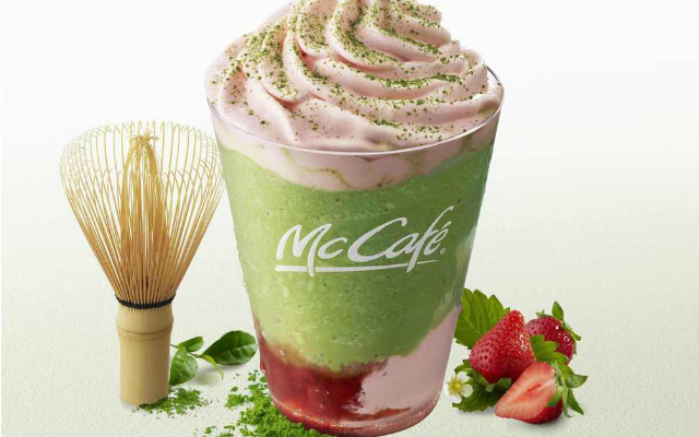 McDonalds Japan Continue Kyoto Green Tea Series with Strawberry Matcha Frappe
