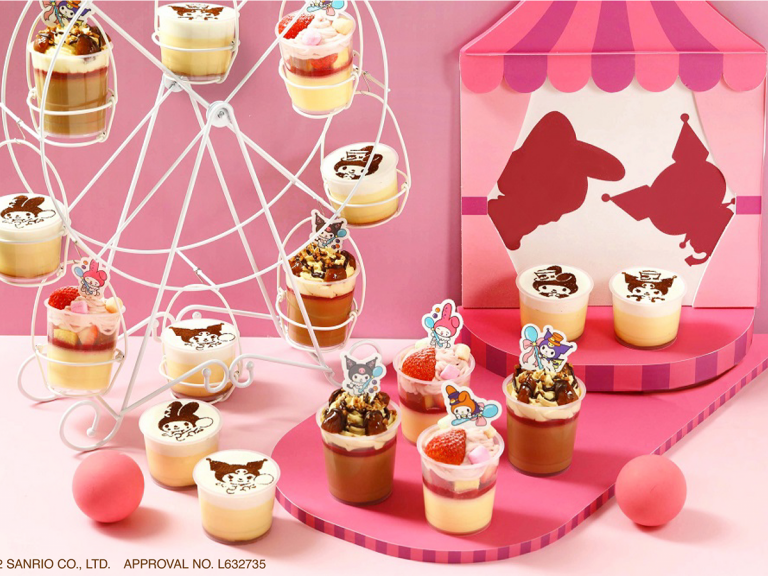 My Melody and Kuromi star in adorable autumn puddings from Sanrio and Japanese pudding store