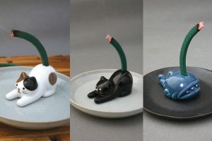 Smell Kawaii With Chibi Mosquito Repellent Incense Cat And Anglerfish Stands From Japan
