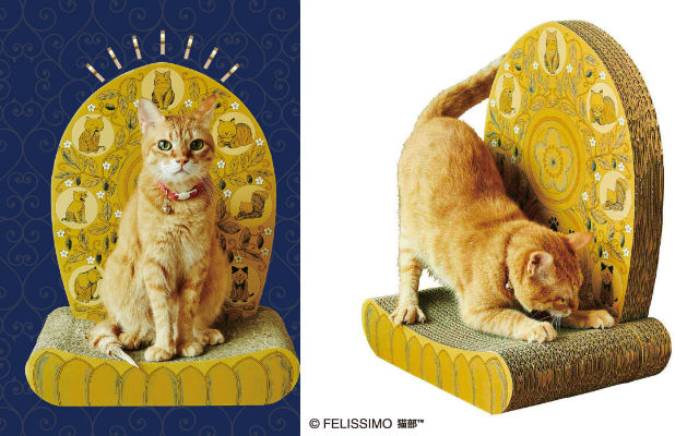 Inflate Your Cat’s Holy Ego With This Buddhist Statue Scratching Post From Japan
