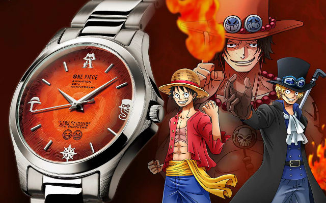 Set time on fire with new premium Luffy, Ace, and Sabo One Piece watches