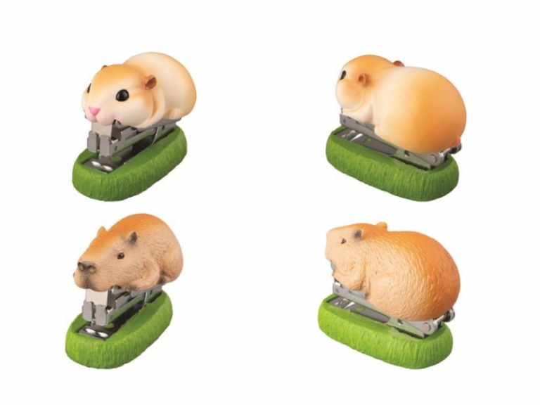 Bite your documents with adorable staplers modeled after hamsters, capybara, and more