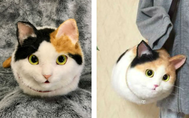 Japanese Housewife’s Adorably Lifelike “Cat Bags” Are The Perfect Friend To Cuddle With