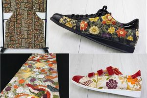 Japanese service transforms old kimono and obi into gorgeous sneakers