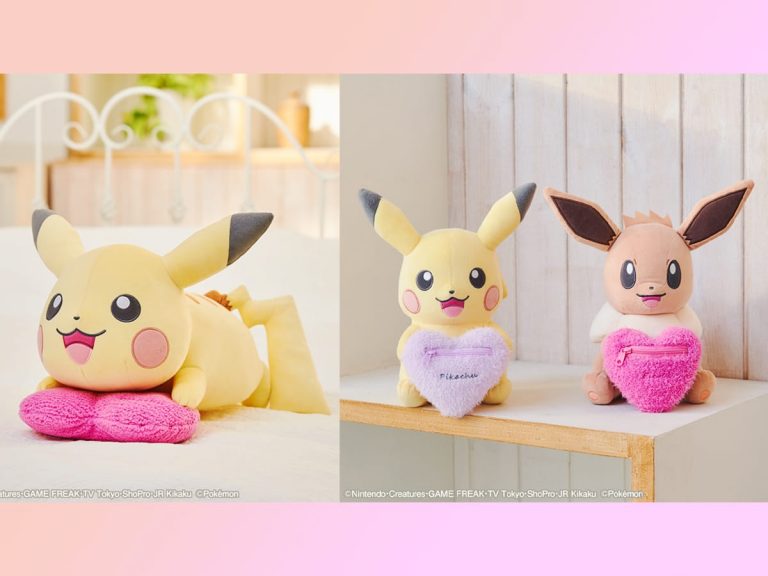 New Valentine’s Day-themed Pikachu and Eevee plush toys debut in crane games across Japan