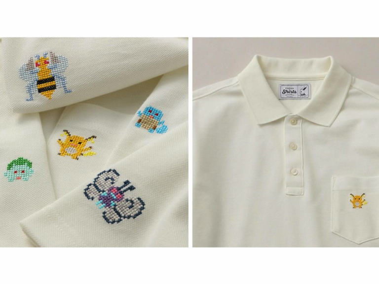 Add awesome first generation Pokemon embroidery to your polo with Pokemon Shirts’ summer line