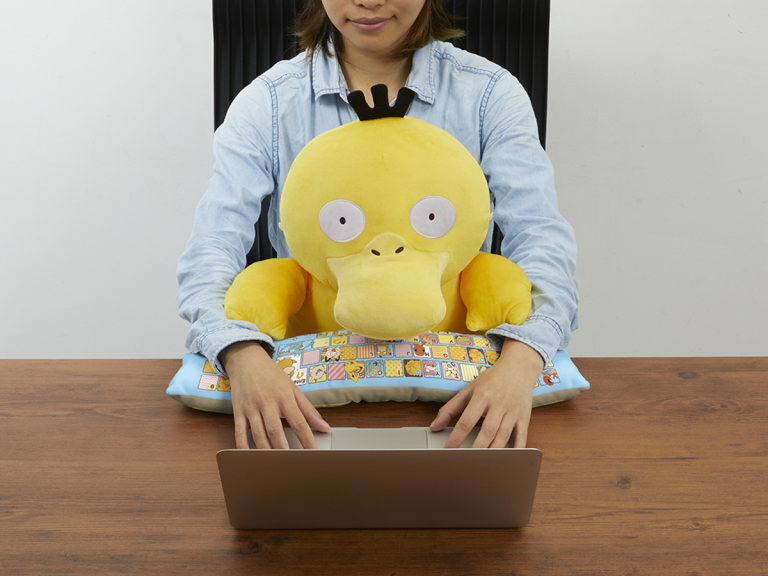 Rest Easy When You Work with a Cuddly Psyduck PC Cushion as Your Armrest