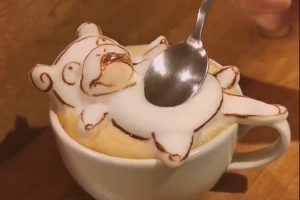 Incredible 3D Pokémon Slowpoke latte art has a jiggly tummy you can’t stop touching